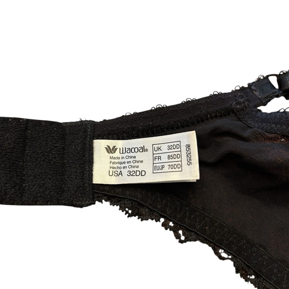 Wacoal Bra 32DD Black "Seduction Spacer" Underwire T Shirt Bra #853255‎ Opaque - Picture 2 of 10